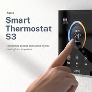 Aqara S3 Smart Zigbee LED Thermostat with Touch Screen, Temperature & Humidity Sensors, Black