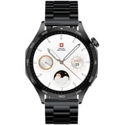 Swiss Military Smart Watch, Black Metal Strap, Fitness & Health Tracker, WCH-INTL
