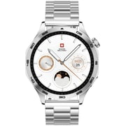 Swiss Military Smart Watch, Silver Steel Strap, Fitness & Health Tracker, WCH-INTL
