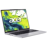 Acer Aspire Lite 14 (2025) Laptop - Intel Core 3-N355 / 14inch WUXGA / 512GB SSD / 8GB RAM / Shared Intel Graphics / Windows 11 Home / English & Arabic Keyboard / Light Silver / Middle East Version - [AL14-32P-329C]