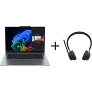 Lenovo ThinkPad X9-15 Gen 1 (2025) Copilot+PC - 2nd Series / Intel Core Ultra 7-258V / 15.3inch 2.8K / 1TB SSD / 32GB RAM / Intel Arc 140V / Windows 11 Pro / English & Arabic Keyboard / Grey / Middle East Version - [21Q60008GR] + 4XD1Q30302 WLS Headset