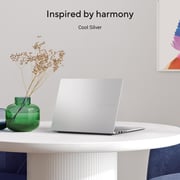 Asus Vivobook S14 (2025) Laptop - Snapdragon X- X126-100 / 14inch WQXGA / 1TB SSD / 16GB RAM / Shared Qualcomm Adreno GPU / Windows 11 Home / English & Arabic Keyboard / Matte Gray / Middle East Version - [S14 S3407QA-KP014W]