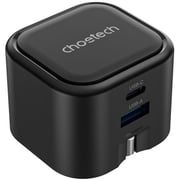 Choetech Dual Port A & C GaN Wall Charger Black - PD3065