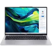Acer Aspire Lite (2023) Laptop - 13th Gen / Intel Core i5-1334U / 16inch / 512GB SSD / 8GB RAM / Shared Intel UHD Graphics / Windows 11 / English & Arabic Keyboard / Pure Silver / Middle East Version - [AL16-52P-58XR]