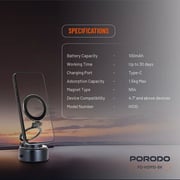 Porodo MagSafe Car Holder Black - PD-HSM10-BK