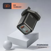 Porodo GaN Charger Black - PD-FWCH058-BK