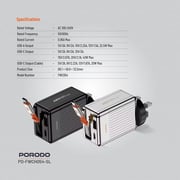 Porodo GaN Charger 75cm Black - PD-FWCH054-BK