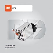 Porodo GaN Charger 75cm Silver - PD-FWCH054-SL