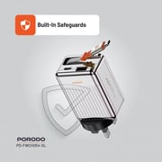 Porodo GaN Charger 75cm Silver - PD-FWCH054-SL