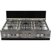 Fresh Free Standing 5 Burner Gas Cookers 60cm Stainless Steel/Black - FSC9060