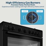 Beko 5 Burner Gas Cooker 90cm Black - BGGR11127GBA