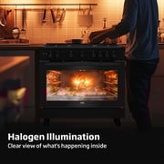 Beko 5 Burner Gas Cooker 90cm Black - BGGR11127GBA