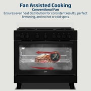 Beko 5 Burner Gas Cooker 90cm Black - BGGR11127GBA