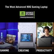 Asus ROG Zephyrus G16 Gaming (2025) Laptop - AMD Ryzen AI 7-350 / 16inch WQXGA / 1TB SSD / 32GB RAM / 8GB NVIDIA GeForce RTX 5060 Graphics / Windows 11 Home / English & Arabic Keyboard / Eclipse Gray / Middle East Version - [GA605KM-AI-OLED132W]