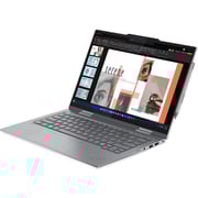 Lenovo ThinkPad X1 Gen 9 2-in-1 Convertible (2025) Laptop - 1st Gen / Intel Core Ultra 7-155U / 14inch WUXGA / 1TB SSD / 32GB / Intel Graphics / Windows 11 Pro / English & Arabic Keyboard / Grey / Middle East version - [21KE000CGR] + Wireless Headset