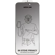Green Lion 9H Steve Privacy Anti-Peeping Glass Black/Clear iPhone 16 Pro - GN9HSPY16BK