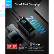 Anker Power Bank 20000mAh Black - A1336 + A1902 Base Charger Black