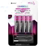 Rafeed Comfortlife AA Rechargeable Batteries And Charger Set - EQ0744
