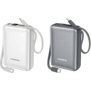 Foneng 20000mAh Mini Power Bank LED Display with 2 Built-inCables(22.5W) - Assorted