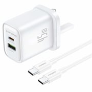 Foneng Dual Port GaN Super Fast Charger 45W with C to C cable 1m - White