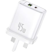 Foneng Dual Port GaN Super Fast Charger 45W with C to C cable 1m - White