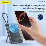 Foneng 10000mAh Magnetic Wireless Power Bank with Built-in Cable & Stand (22.5W) - Assorted