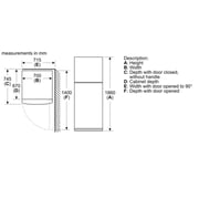 Siemens iQ300 Top Mount Refrigerator 453L Inox - KD55NNLE0M