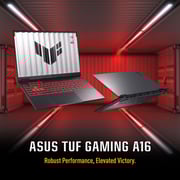 Asus TUF A16 Gaming (2025) Laptop - AMD Ryzen 9-8940HX / 16inch WQXGA / 1TB SSD / 16GB RAM / 8GB NVIDIA GeForce RTX 5070 Graphics / Windows 11 Home / English & Arabic Keyboard / Jaeger Gray / Middle East Version - [FA608PP-G1S161W]