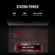 Asus TUF A16 Gaming (2025) Laptop - AMD Ryzen 7-260 / 16inch FHD+ / 512GB SSD / 16GB RAM / Shared AMD Radeon Graphics / Windows 11 Home / English & arabic Keyboard / Jaeger Gray / Middle East Version - [FA608UH-G1S825W]