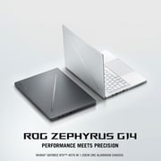 Asus ROG Zephyrus G14 Gaming (2025) Laptop - AMD Ryzen 9-270 / 14inch 3K / 1TB SSD / 16GB RAM / 8GB NVIDIA GeForce RTX 5050 Graphics / Windows 11 Home / English & Arabic Keyboard / Platinum White / Middle East Version - [GA403UH-OLED9161W]
