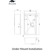 Millen Undermount Single Bowl Sink 1pc - MS15835025GM