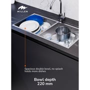 Millen Undermount Double Bowl Sink 1pc - MSDB764522SS