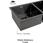 Millen Undermount Double Bowl Sink 1pc - MSDB864422GM