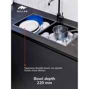 Millen Undermount Double Bowl Sink 1pc - MSDB864422GM