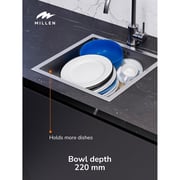 Millen Undermount Single Bowl Sink 1pc - MS454522SS