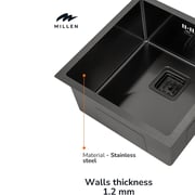 Millen Undermount Single Bowl Sink 1pc - MS454522GM