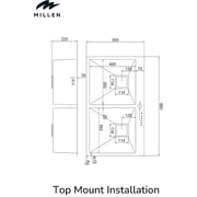 Millen Topmount Single Bowl Sink 1pc - MTPSDB865022SS