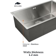 Millen Undermount Single Bowl Sink 1pc - MS12764525SS
