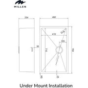 Millen Undermount Single Bowl Sink 1pc - MS12764525SS