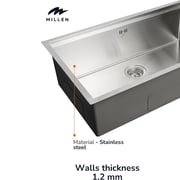 Millen Undermount Single Bowl Sink 1pc - MS12835025SS