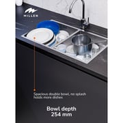 Millen Undermount Double Bowl Sink 1pc - MSDB12764525SS