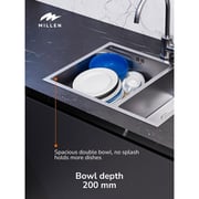 Millen Undermount Double Bowl Sink 1pc - MSDB584420SS