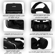 CardoO VR Box Pro Wired VR Glasses with Built-in Headset, Black - CEGVRL05B