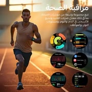Cardoo X Orbit Smart Watch for Unisex, Amoled Display, 1.6 Inch, 300 mAh - Gold