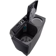 LG 10kg Twin Tub Washing Machine, Roller Jet, Black