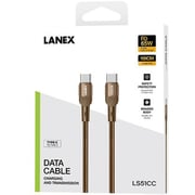 Lanex USB C to C Braided Cable 100cm Desert gold - LS51CC