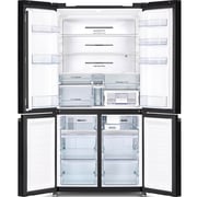 Hitachi French Door Bottom Freezer 569L Glass Black - RWB720VUK04GBK