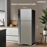 Hitachi Top Mount Refrigerator 450L Platinum Silver - REFRV655PUK0K4PSV