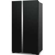 Hitachi Side By Side Refrigerator 595L Glass Black - RS700PUK04GBK