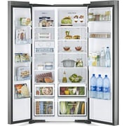Hitachi Side By Side Refrigerator 595L Glass Silver - RS700PUK04GS